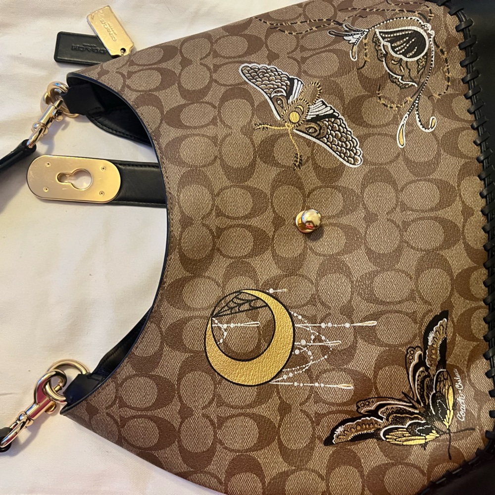 Coach butterfly hobo bag purse crossbody